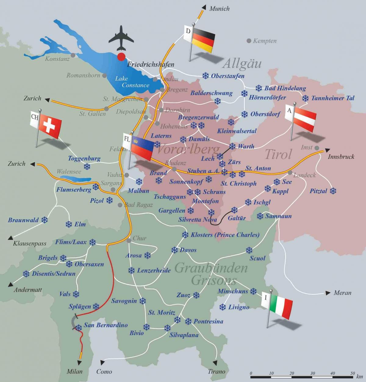 estacions d'esquí suïssa mapa
