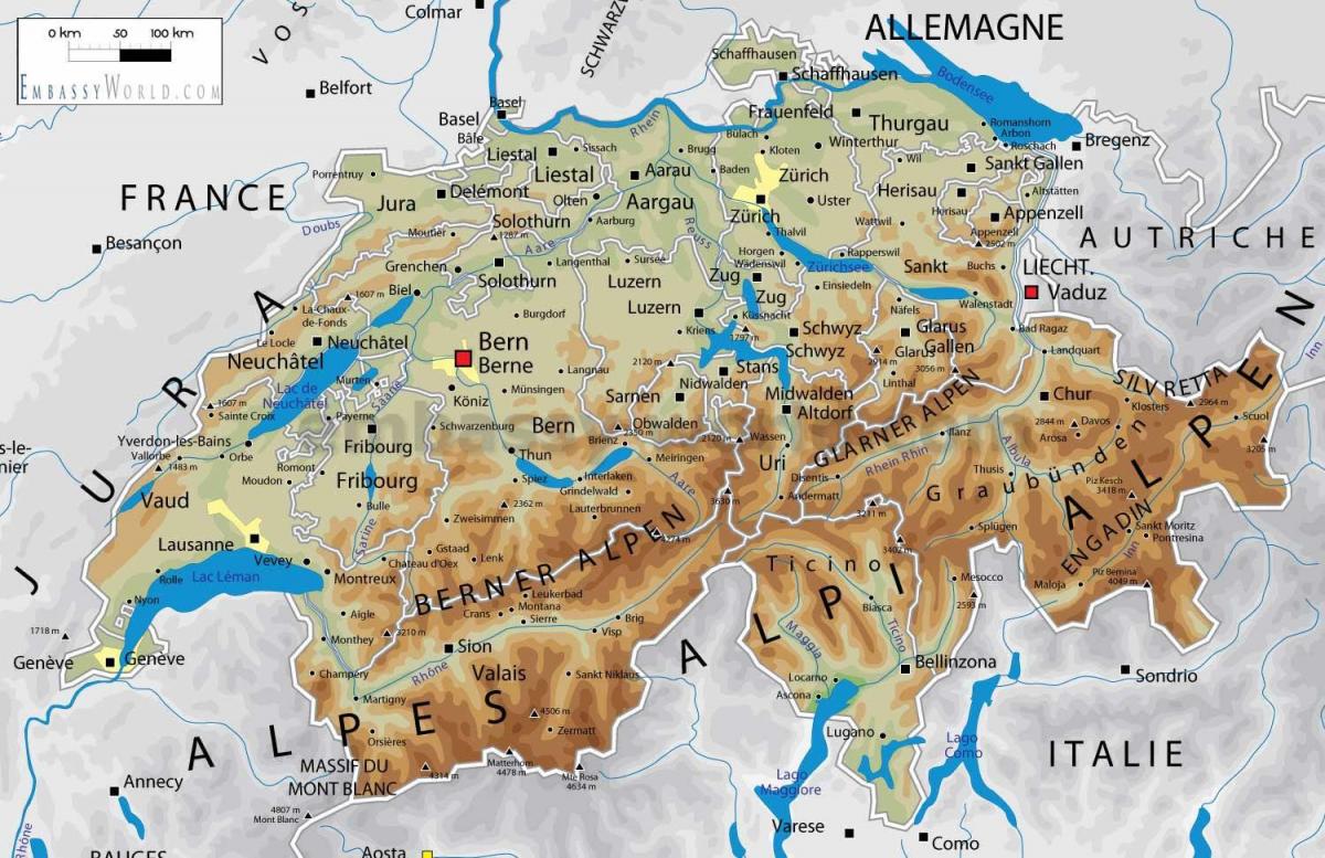 suïssa geografia mapa