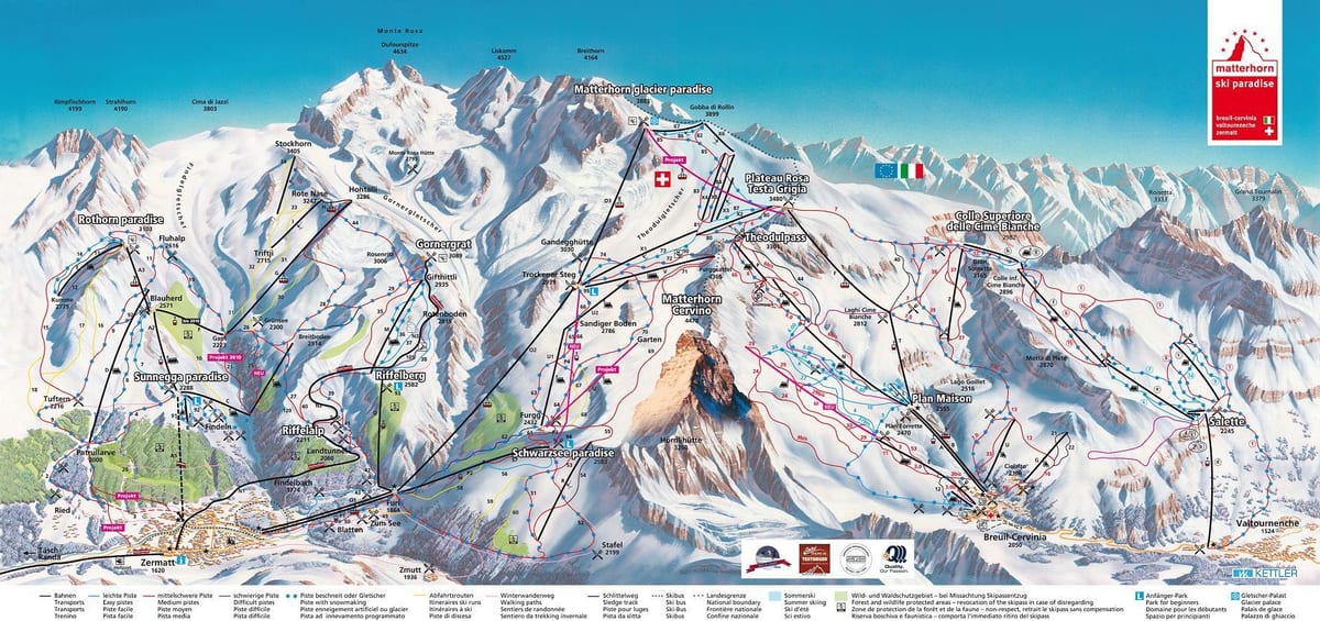 mapa de suïssa camí