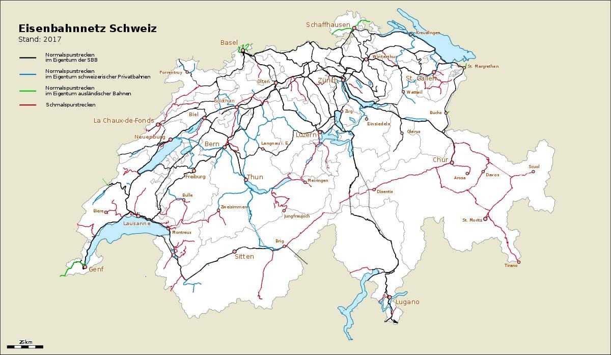 mapa de suïssa ports