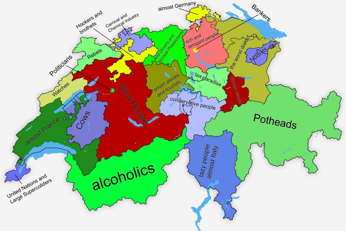 mapa de suïssa cantó