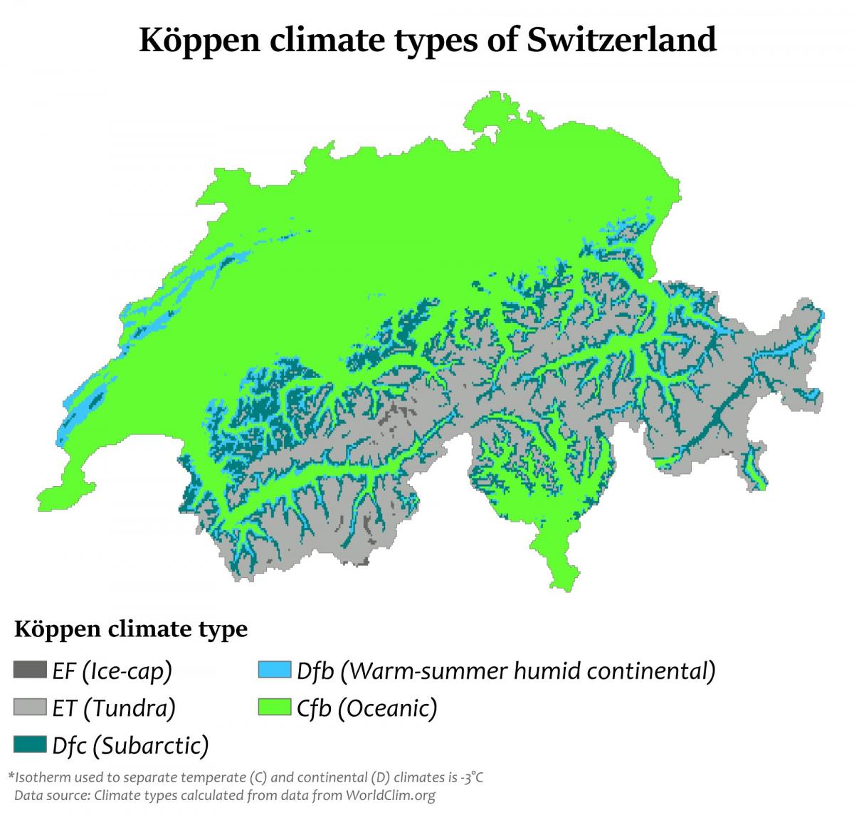 mapa de suïssa climàtic