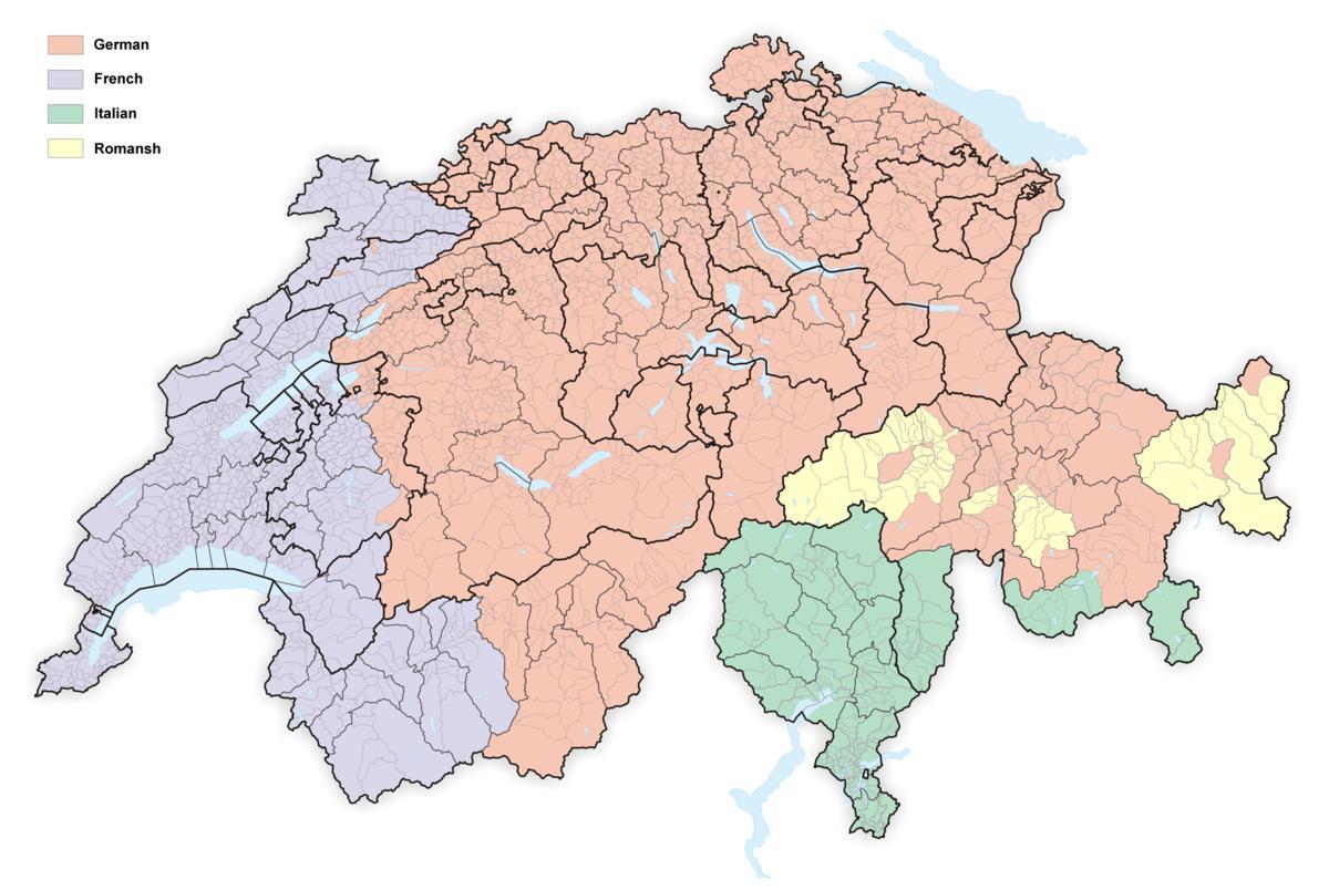 mapa de suïssa llengua