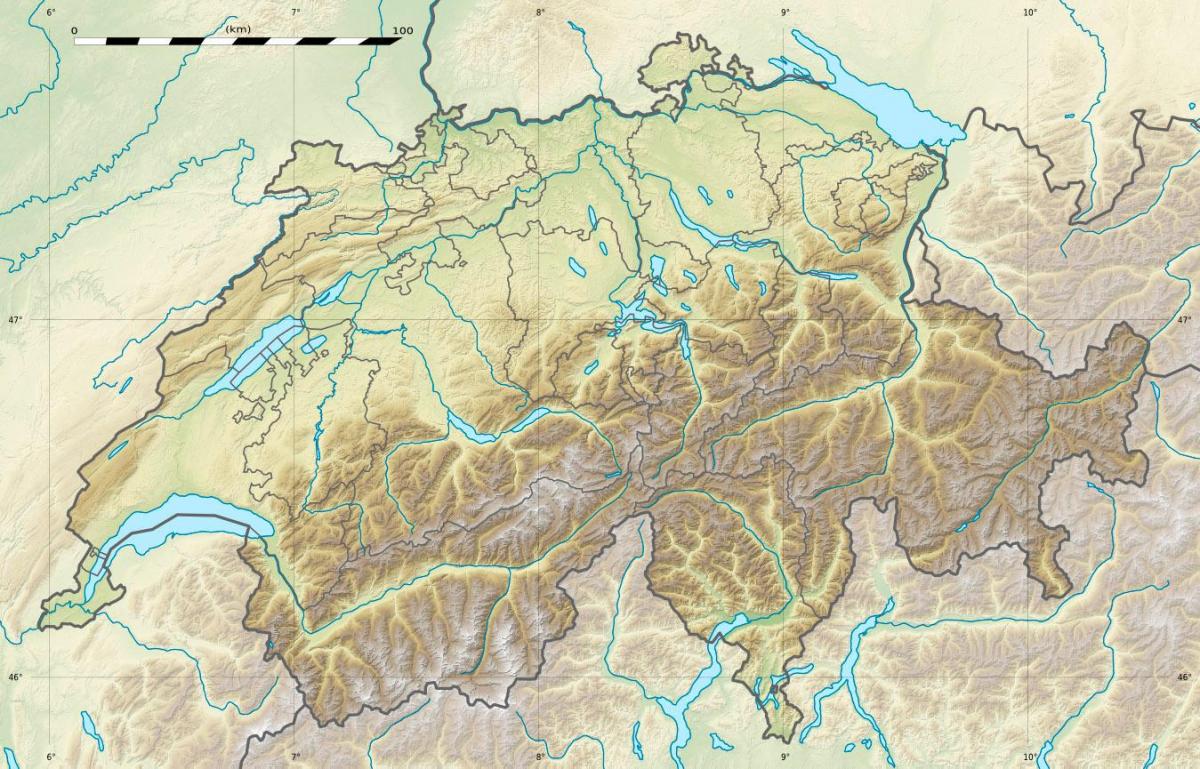 mapa del relleu de suïssa