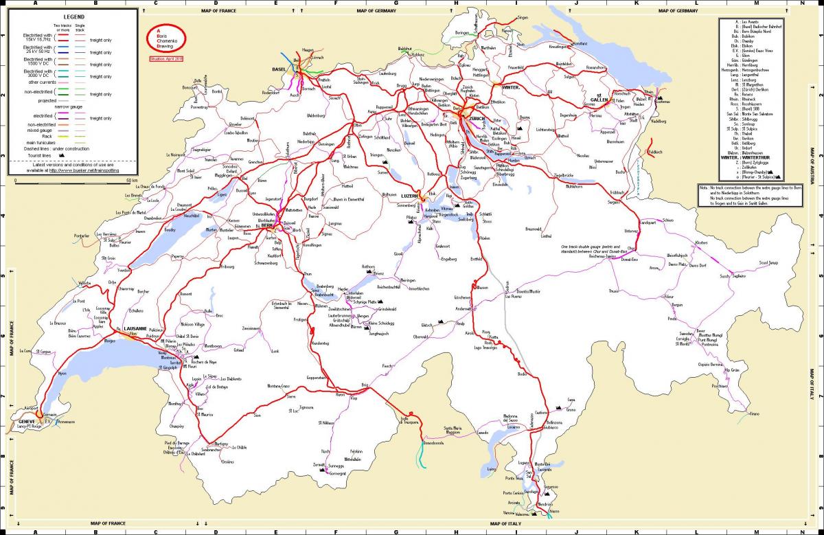 el viatge en tren a suïssa mapa