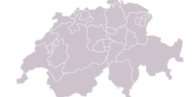 Mapa d'espais en blanc mapa de suïssa