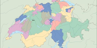 Mapa del mapa polític de suïssa