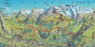 Mapa de senderisme del mapa suïssa
