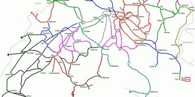Mapa de suïssa, l'estació de tren 