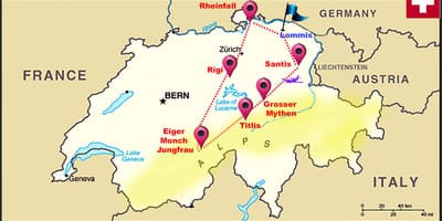 Alps suïssos mapa suïssa
