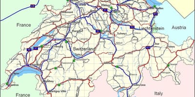 Mapa muntanyes de suïssa