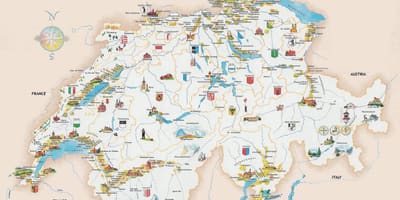 Atraccions turístiques a suïssa mapa