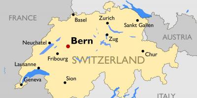 Mapa de suïssa amb les principals ciutats